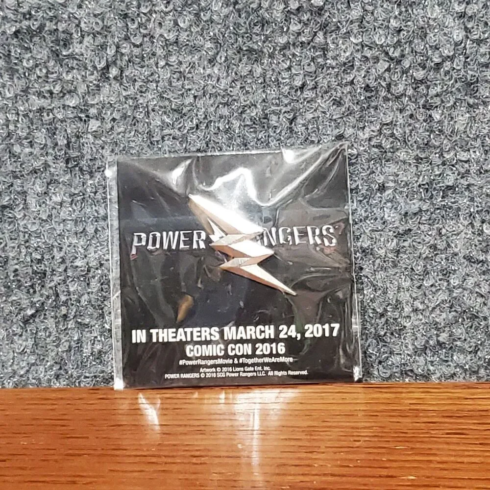 Power Rangers 2017 Movie Promo Pin SDCC Comics Con 2016 Brand NEW Sealed Rare